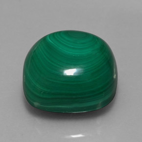 15.20 ct Green Malachite Stone, Natural Malachite in Cushion Cabochon Shape for Sale