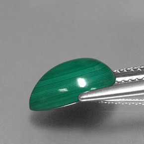 Malachite Gemstone in 11 x 8.8 mm Size for Sale, Malachite Stone in Multicolor Green Color