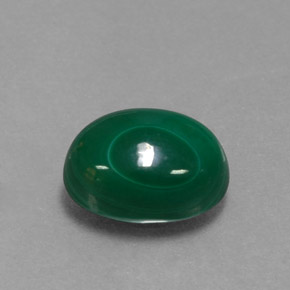 3.17 ct Green Malachite Stone, Natural Malachite in Oval Cabochon Shape for Sale