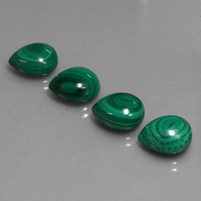 Malachite Gemstone in 11.2 x 9.1 mm Size for Sale, Malachite Stone in Multicolor Green Color