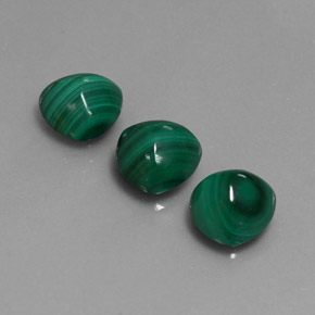 Malachite Gemstone in 8 x 8 mm (calibrated) Size for Sale, Malachite Stone in Multicolor Green Color
