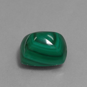6.58 ct Green Malachite Stone, Natural Malachite in Baguette Cabochon Shape for Sale