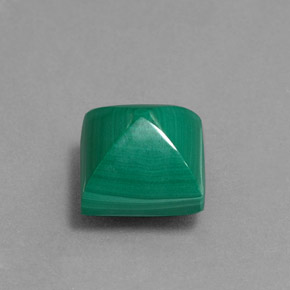 4.15 ct Green Malachite Stone, Natural Malachite in Square Cabochon Shape for Sale