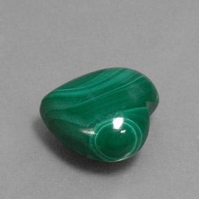 5.72 ct Green Malachite Stone, Natural Malachite in Heart Cabochon Shape for Sale