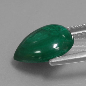 Malachite Gemstone in 12.2 x 10.2 mm Size for Sale, Malachite Stone in Multicolor Green Color
