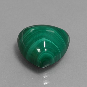 6.13 ct Green Malachite Stone, Natural Malachite in Trillion Cabochon Shape for Sale