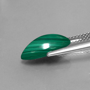 Malachite Gemstone in 13.1 x 6.8 mm Size for Sale, Malachite Stone in Multicolor Green Color