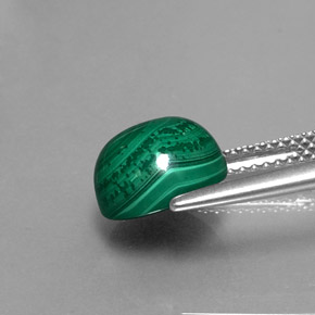 Malachite Gemstone in 9 mm (calibrated) Size for Sale, Malachite Stone in Multicolor Green Color