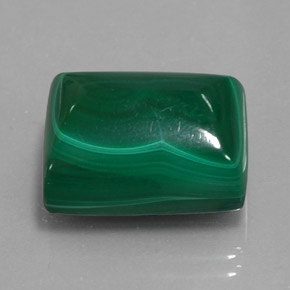 21.76 ct Green Malachite Stone, Natural Malachite in Baguette Cabochon Shape for Sale