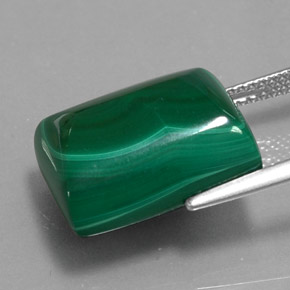 Malachite Gemstone in 15.8 x 12.6 mm Size for Sale, Malachite Stone in Multicolor Green Color
