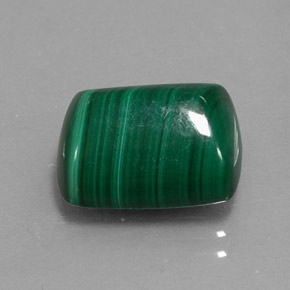 10.50 ct Green Malachite Stone, Natural Malachite in Baguette Cabochon Shape for Sale