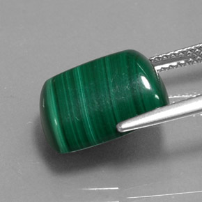 Malachite Gemstone in 12.9 x 10.3 mm Size for Sale, Malachite Stone in Multicolor Green Color