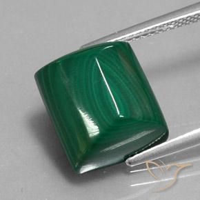 11.84 ct Baguette Malachite, 12.6 x 10.7 mm From Congo, Photo A