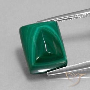 13.54 ct Baguette Malachite, 12.8 x 10.1 mm From Congo, Photo A
