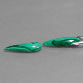 Malachite Gemstone in 18.1 x 5.2 mm Size for Sale, Malachite Stone in Multicolor Green Color