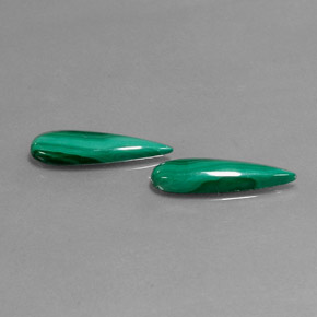 4.50 ct Green Malachite Stone, Natural Malachite in Pear Cabochon Shape for Sale