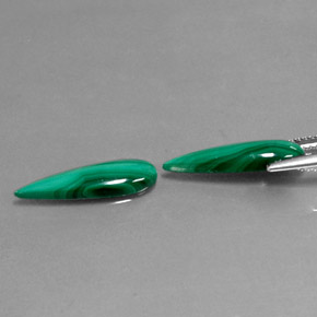 Malachite Gemstone in 18 x 5 mm Size for Sale, Malachite Stone in Multicolor Green Color