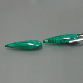 Malachite Gemstone in 18 x 4.8 mm Size for Sale, Malachite Stone in Multicolor Green Color