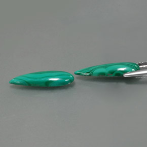 Malachite Gemstone in 17.8 x 5.1 mm Size for Sale, Malachite Stone in Multicolor Green Color