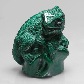 Malachite Gemstone in 44.9 x 37.4 mm Size for Sale, Malachite Stone in Multicolor Green Color