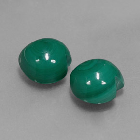 5.74 ct Green Malachite Stone, Natural Malachite in Heart Cabochon Shape for Sale