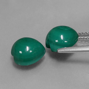 Malachite Gemstone in 8 x 8 mm (calibrated) Size for Sale, Malachite Stone in Multicolor Green Color