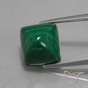 11.53 ct Baguette Malachite, 11.6 x 10.7 mm From Congo, Photo A