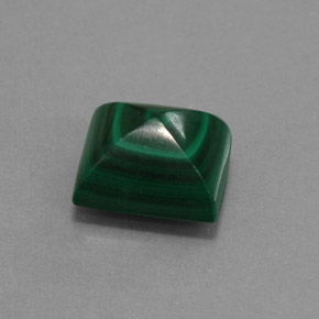 8.63 ct Green Malachite Stone, Natural Malachite in Baguette Cabochon Shape for Sale
