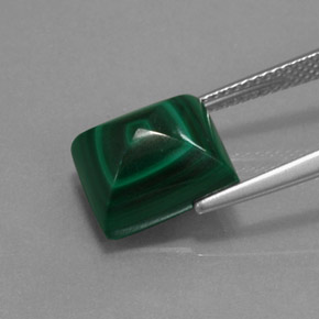 Malachite Gemstone in 11.2 x 9.2 mm Size for Sale, Malachite Stone in Multicolor Green Color