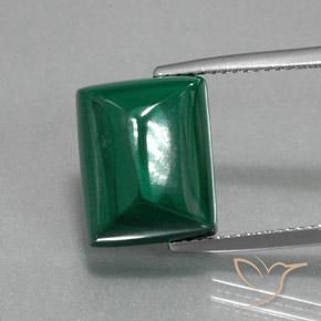 15.53 ct Baguette Malachite, 13.3 x 10.7 mm From Congo, Photo A