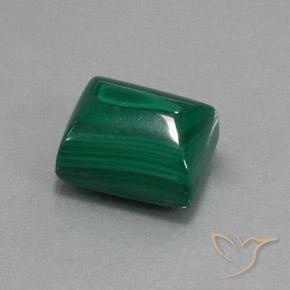 15.53 ct Green Malachite Stone, Natural Malachite in Baguette Sugarloaf Cabochon Shape for Sale