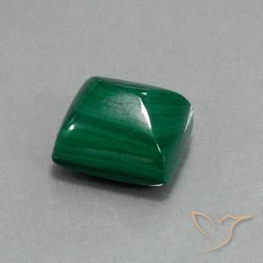 13.33 ct Green Malachite Stone, Natural Malachite in Baguette Sugarloaf Cabochon Shape for Sale