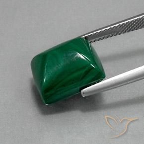 Malachite Gemstone in 12.5 x 10.8 mm Size for Sale, Malachite Stone in Green Color