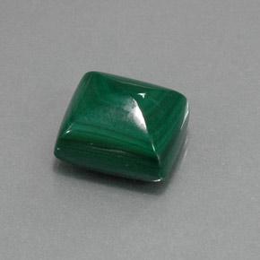 12.79 ct Green Malachite Stone, Natural Malachite in Baguette Sugarloaf Cabochon Shape for Sale
