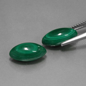 Malachite Gemstone in 12.6 x 6.7 mm Size for Sale, Malachite Stone in Multicolor Green Color