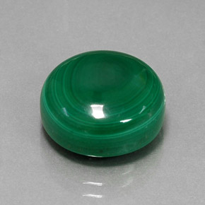 15.99 ct Green Malachite Stone, Natural Malachite in Round Cabochon Shape for Sale