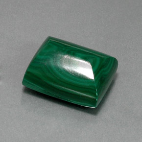 22.88 ct Green Malachite Stone, Natural Malachite in Baguette Cabochon Shape for Sale