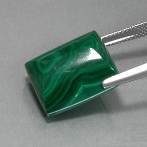 Malachite Gemstone in 16.2 x 13.4 mm Size for Sale, Malachite Stone in Multicolor Green Color