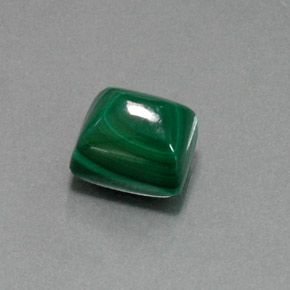 9.05 ct Green Malachite Stone, Natural Malachite in Baguette Cabochon Shape for Sale