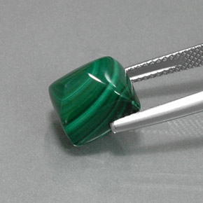 Malachite Gemstone in 10.3 x 8.9 mm Size for Sale, Malachite Stone in Multicolor Green Color