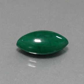 6.74 ct Green Malachite Stone, Natural Malachite in Marquise Cabochon Shape for Sale