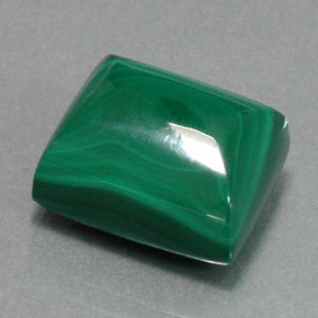 21.25 ct Green Malachite Stone, Natural Malachite in Baguette Cabochon Shape for Sale