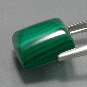Malachite Gemstone in 14.4 x 12.3 mm Size for Sale, Malachite Stone in Multicolor Green Color