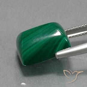 Malachite Gemstone in 13.3 x 10.1 mm Size for Sale, Malachite Stone in Green Color
