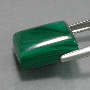 Malachite Gemstone in 15.2 x 12.2 mm Size for Sale, Malachite Stone in Multicolor Green Color