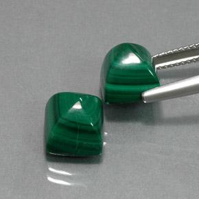 Malachite Gemstones in 9.3 x 8.4 mm Size for Sale, Malachite Stones in Multicolor Green Color