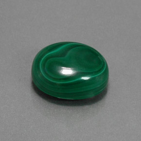 9.57 ct Green Malachite Stone, Natural Malachite in Oval Cabochon Shape for Sale