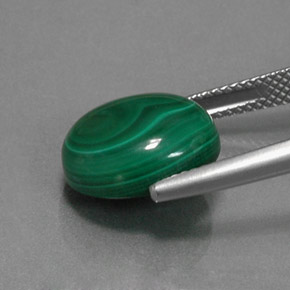 Malachite Gemstone in 13.2 x 11.1 mm Size for Sale, Malachite Stone in Multicolor Green Color