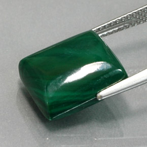 Malachite Gemstone in 12.7 x 11.4 mm Size for Sale, Malachite Stone in Multicolor Green Color