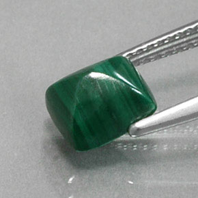 Malachite Gemstone in 7.2 x 6.6 mm Size for Sale, Malachite Stone in Multicolor Green Color